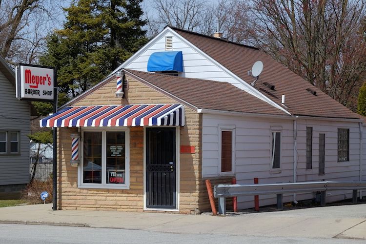 Meyer's Barber Shop is a longtime local business at 2618 Lower Huntington Rd.