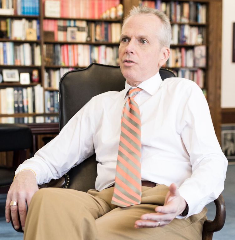 Head Pastor, Gary Erdos, at Trinity English Lutheran church.