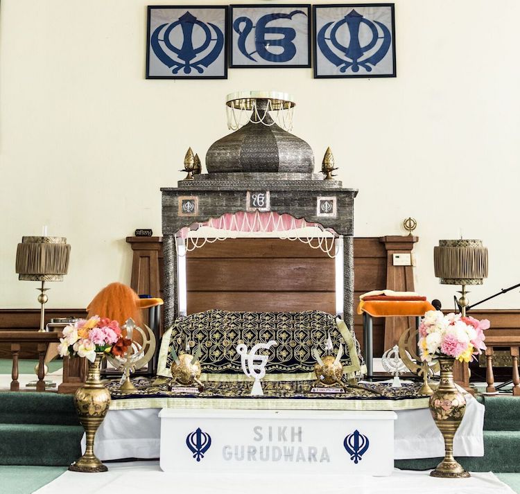 Inside the Sikh Gurdwara of Fort Wayne.
