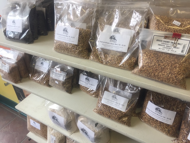 Brewers Art Supply hand packages all of their malts, grains, and hops.