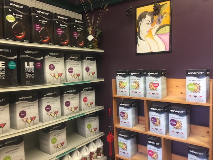 In addition to beer, Brewers Art Supply also offers winemaking kits.