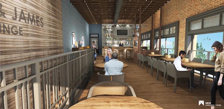 The steakhouse will feature a Davis & James Lounge as a salute to the James family and Joseph Davis, who built the original hardware store.