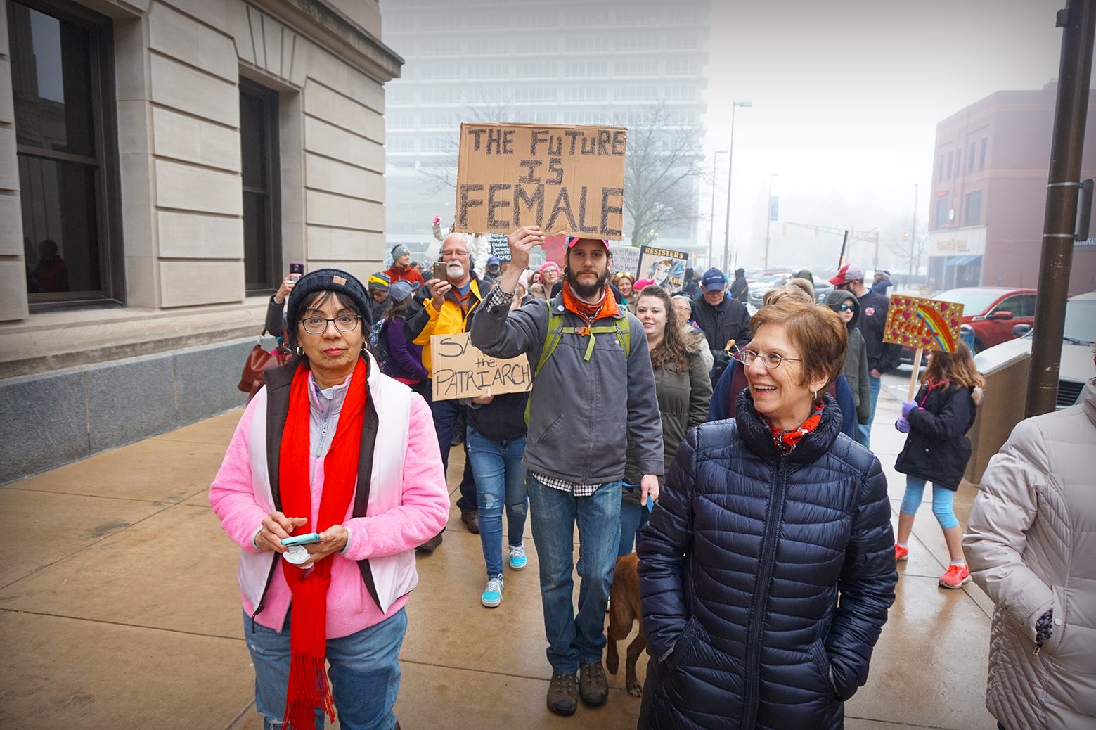 Men and women alike came out for the Fort Wayne Women's March.