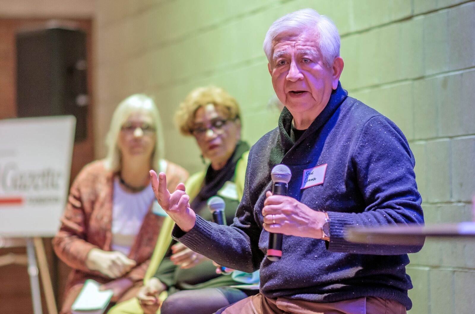 Corona shares a story about finding common ground at AVOW's "Does your vote count?" Civil Conversation.