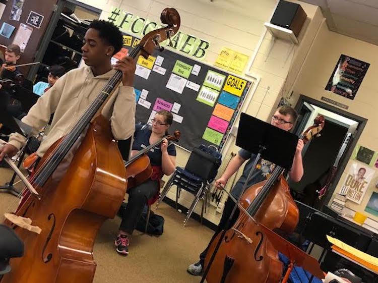 Amarion Moore is a 7th grade bass player in b instrumental at Lane Middle School.