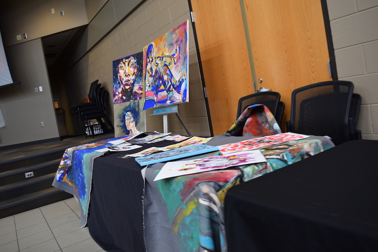 Each Fort Wayne SOUP event features artwork like these paintings by Phresh Laundry.