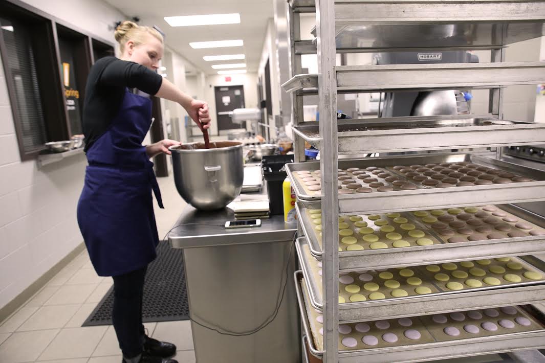 Hetty Arts prepares pastries in the CookSpring kitchen.