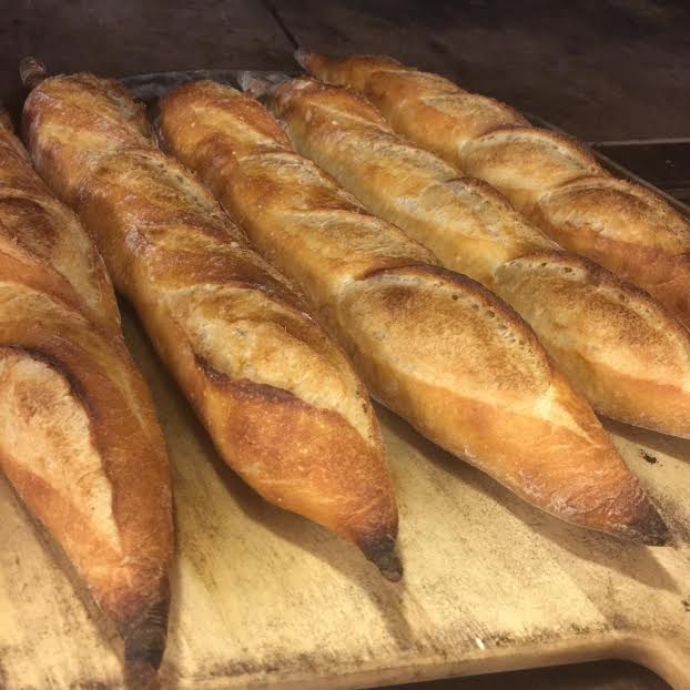 In addition to the beer hall and wine bar, teds market also sells bread to local restaurants.