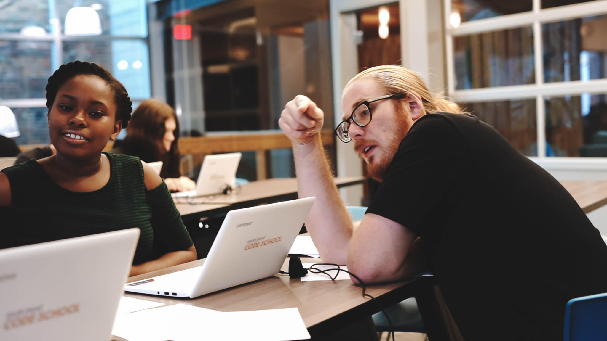 Students gain confidence by learning how to present in front of their peers.