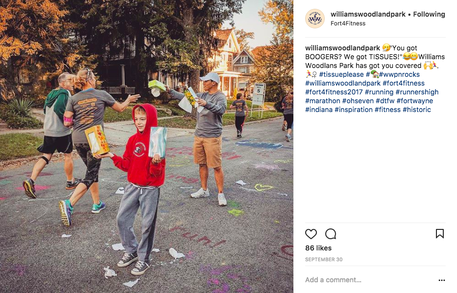 Sheets and Perez use Williams Woodland Park's social media to encourage residents to participate in community events.