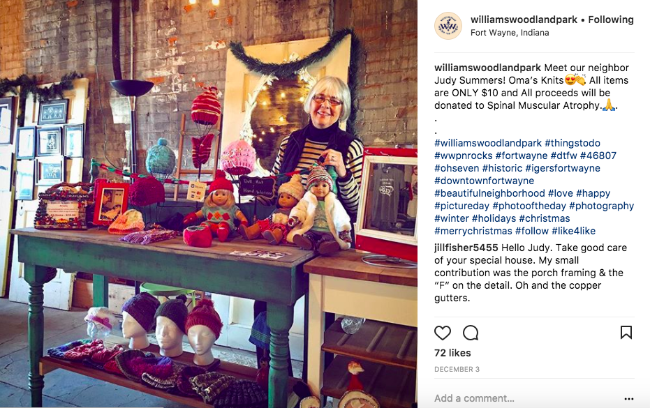 Sheets and Perez feature their neighbors and local businesses on the Williams Woodland Park instagram.