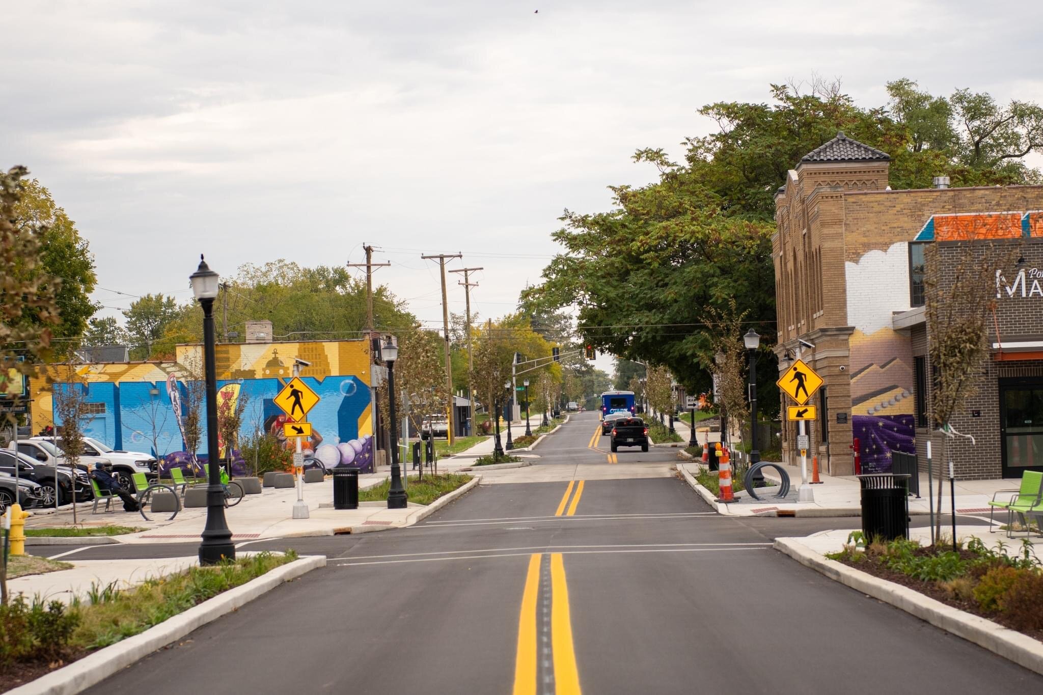 Pontiac Streets, after elements of Complete Streets were implemented