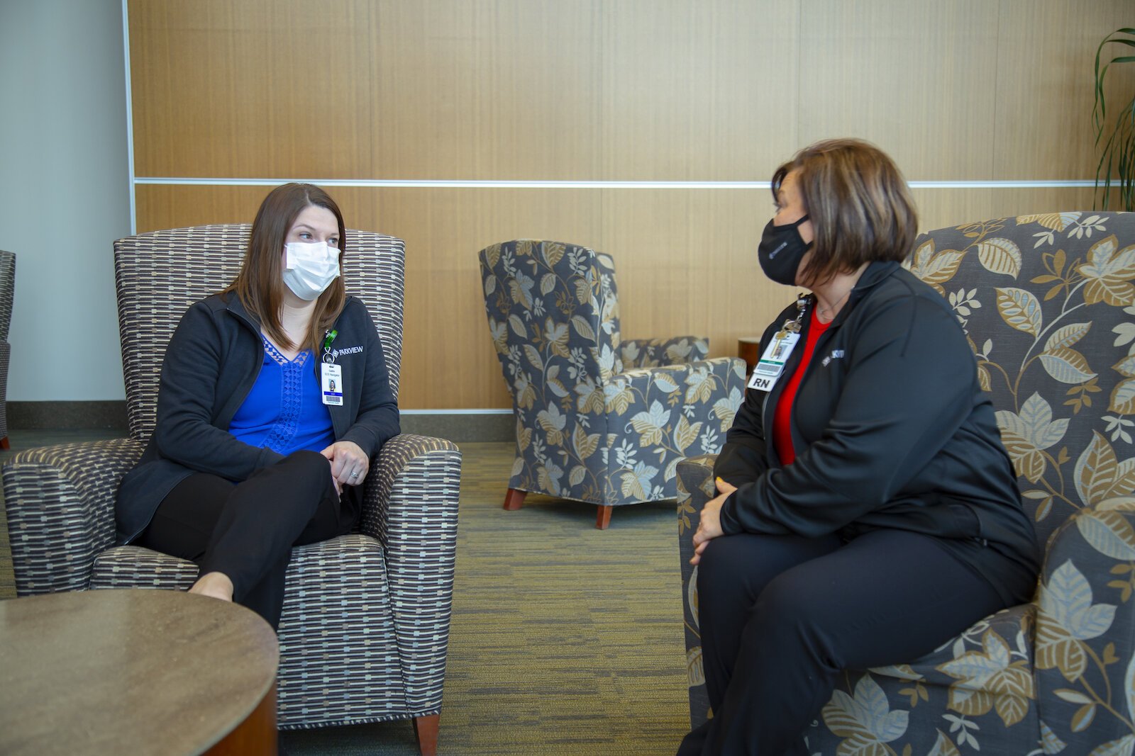 SOS navigators Caitlin Golden and Heather Henry (Program Manager) were hired thanks to Parkview's grant from SAMHSA.