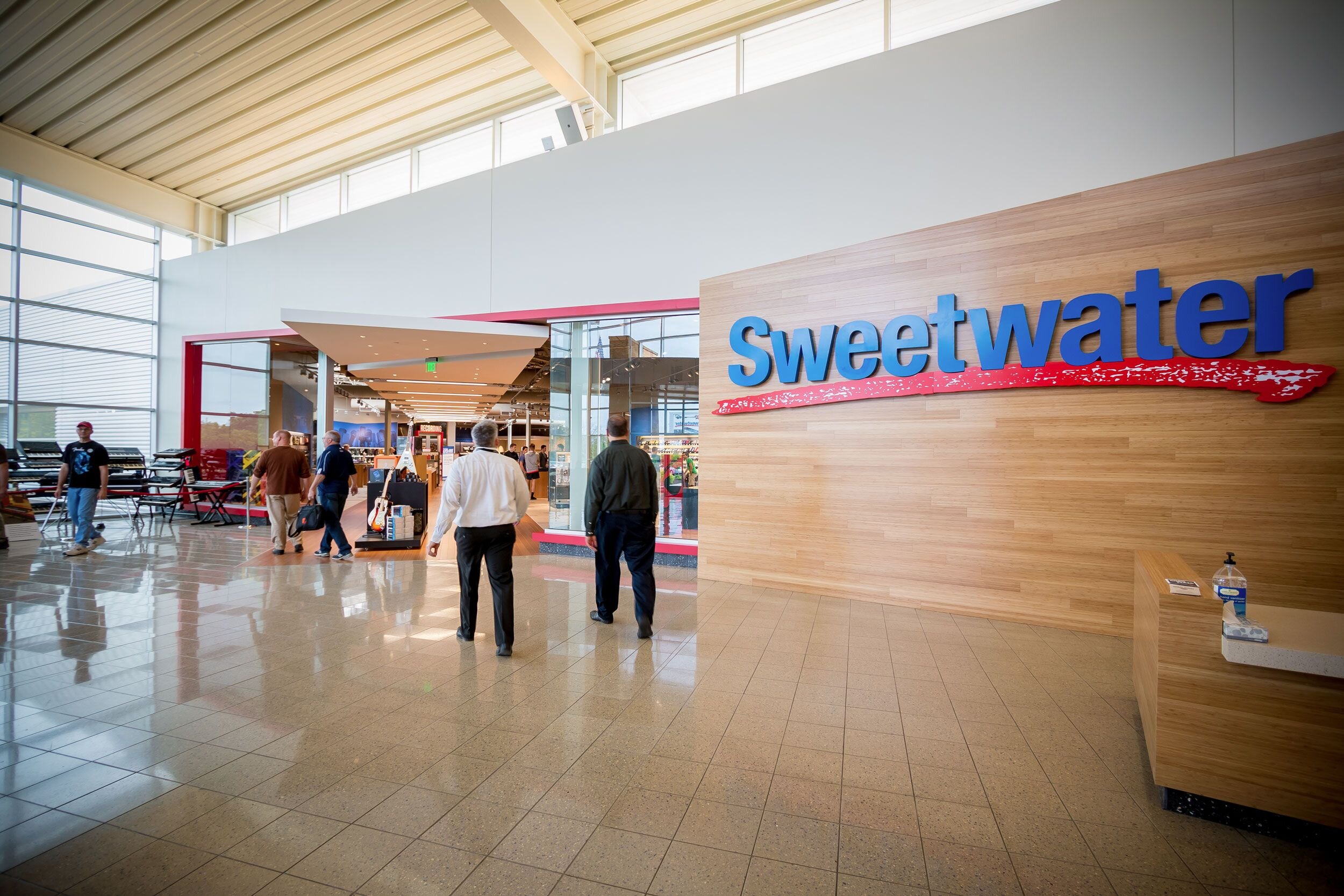 Sweetwater's campus music store gives guests a way to experience music and audio gear up close and personal.