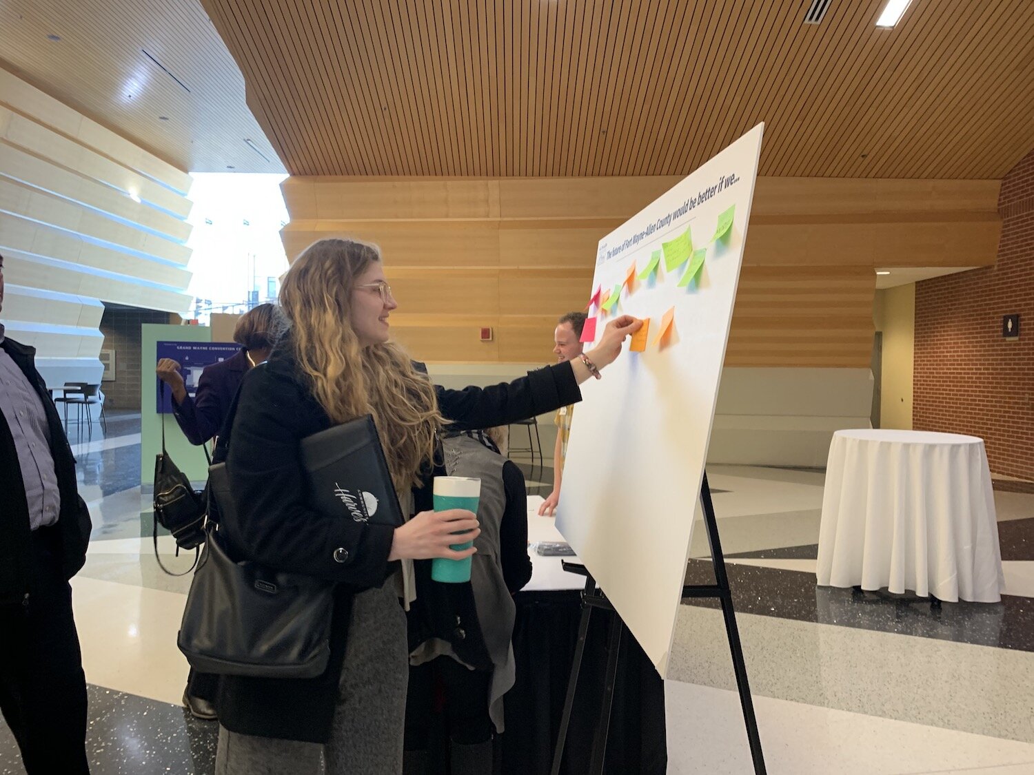 Community members offer feedback at the All in Allen Launch event in February 2020.