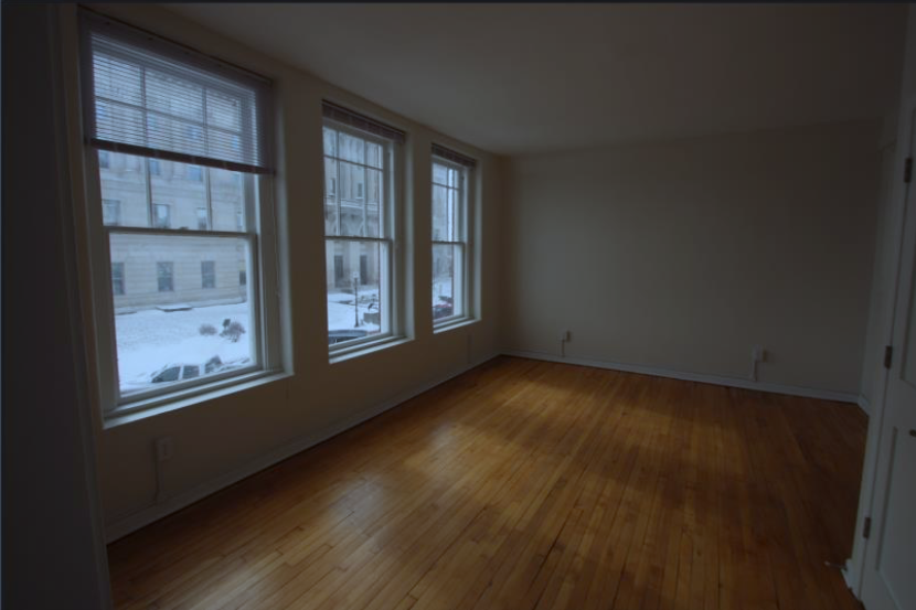 Light streams into a newly renovated apartment at UB Block.