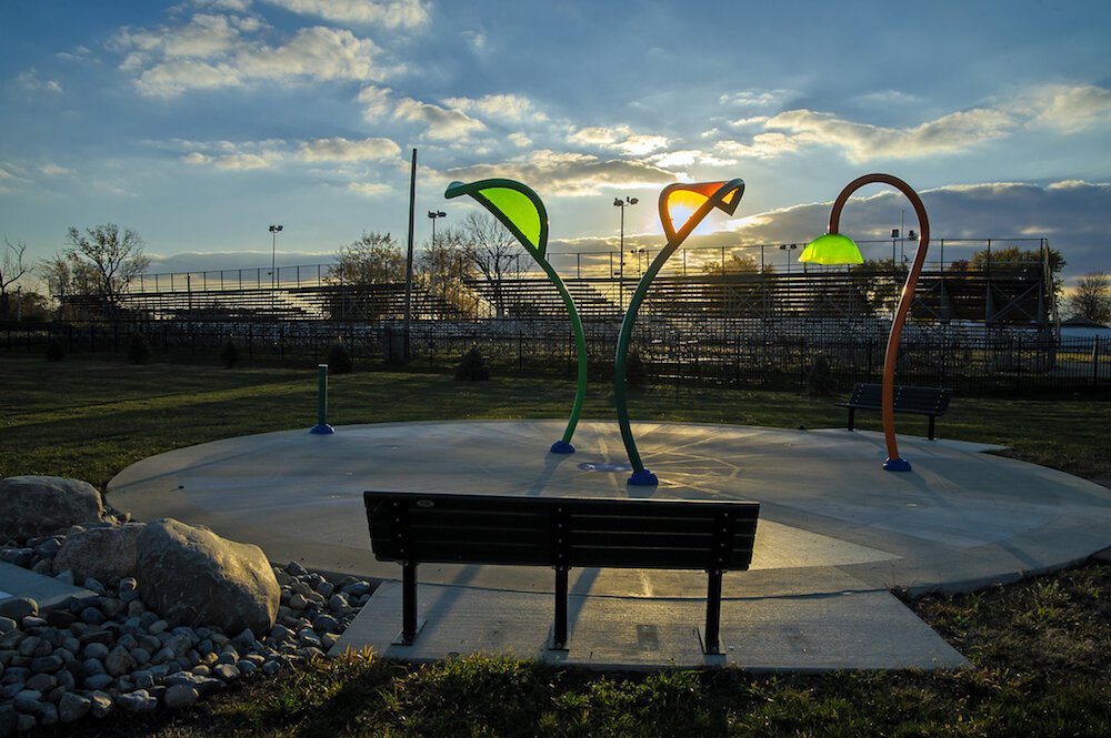 A splash pad at Monroeville Community Park.
