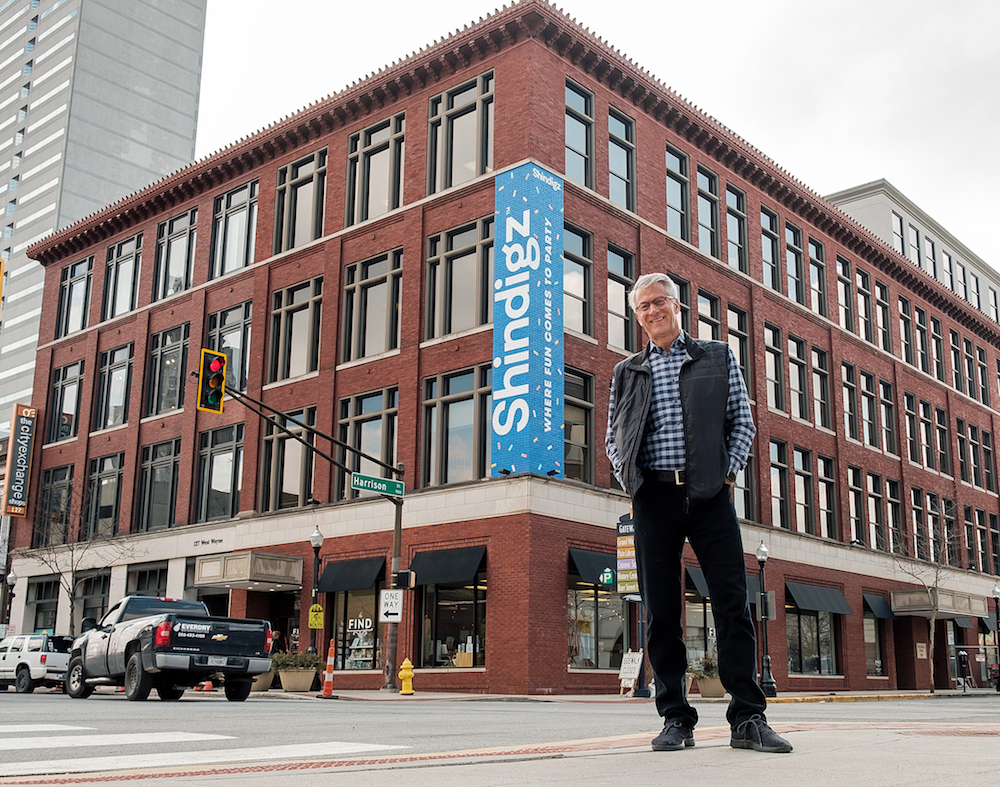 Shep Moyle hopes having a downtown office for Shindigz will get his employees out and about in the city.