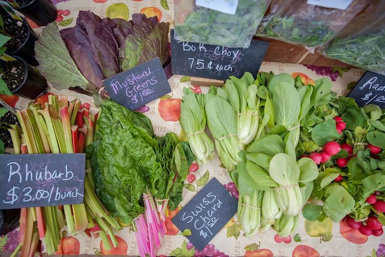 Local produce is a large focus of the farmers market.