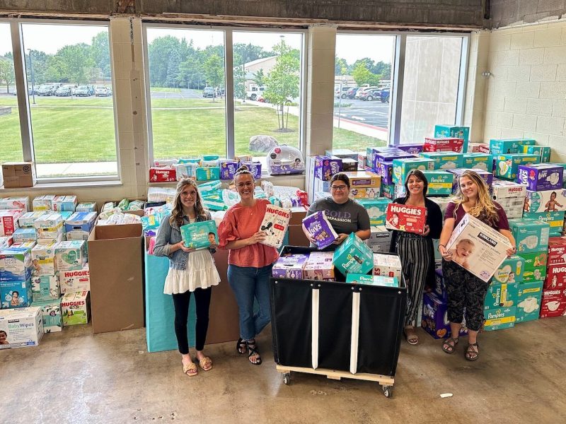 The total collection of diapers and wipes from the 2023 drive.