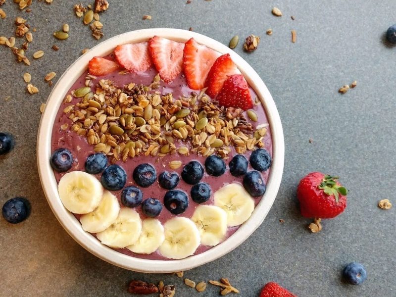 An Acai bowl at SMPL Kitchen a public restaurant inside the Optimum Performance Sports Fitness Center at 10106 Dupont Cir. Dr. E.