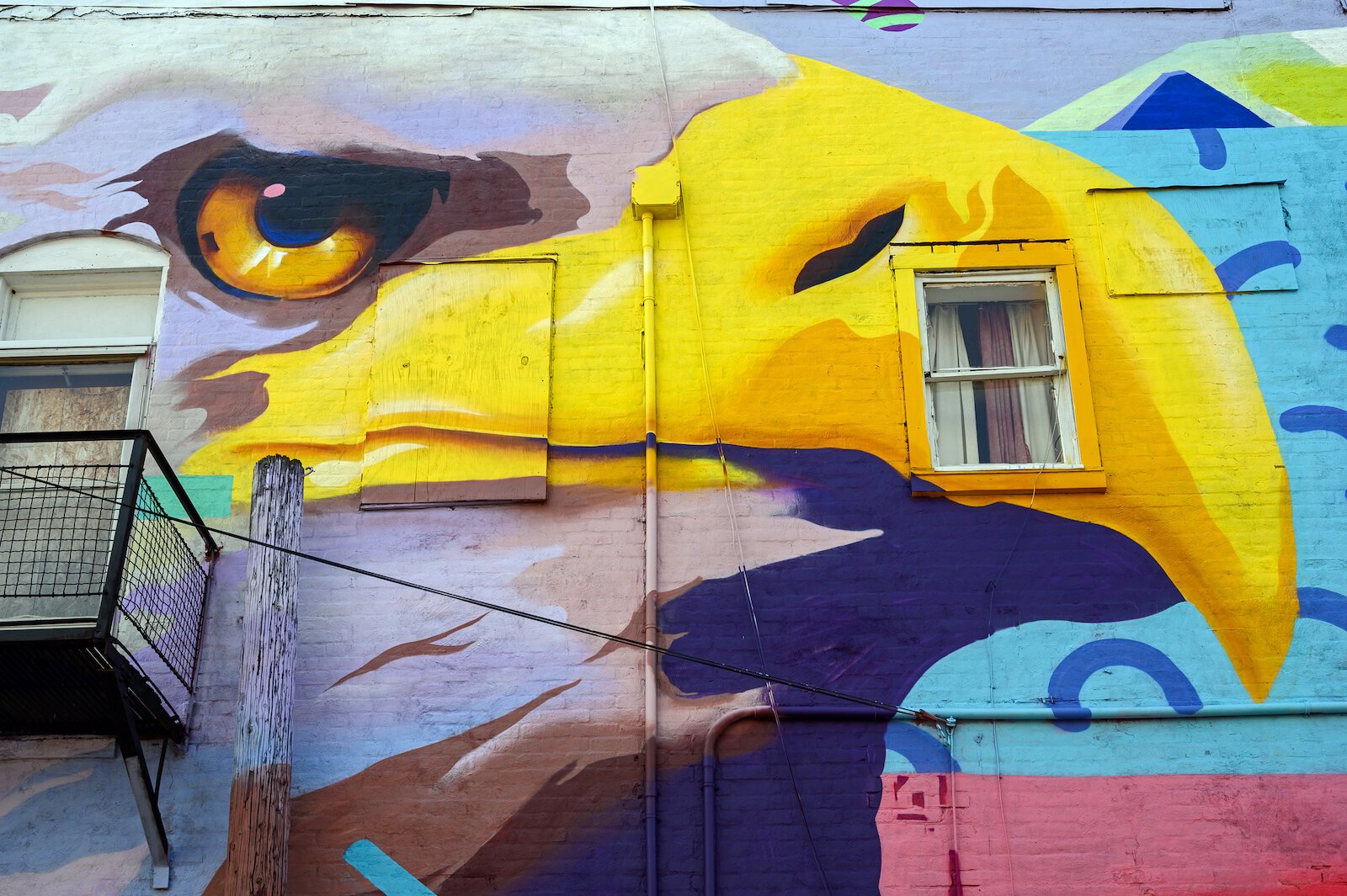 An eagle by Remix 1 in North Manchester.