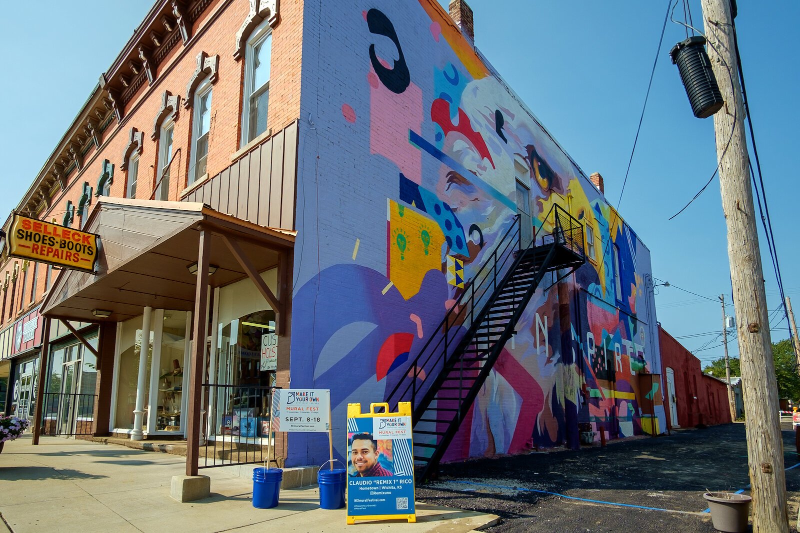 Remix 1's new mural in downtown North Manchester is located at 122 W. Market St.