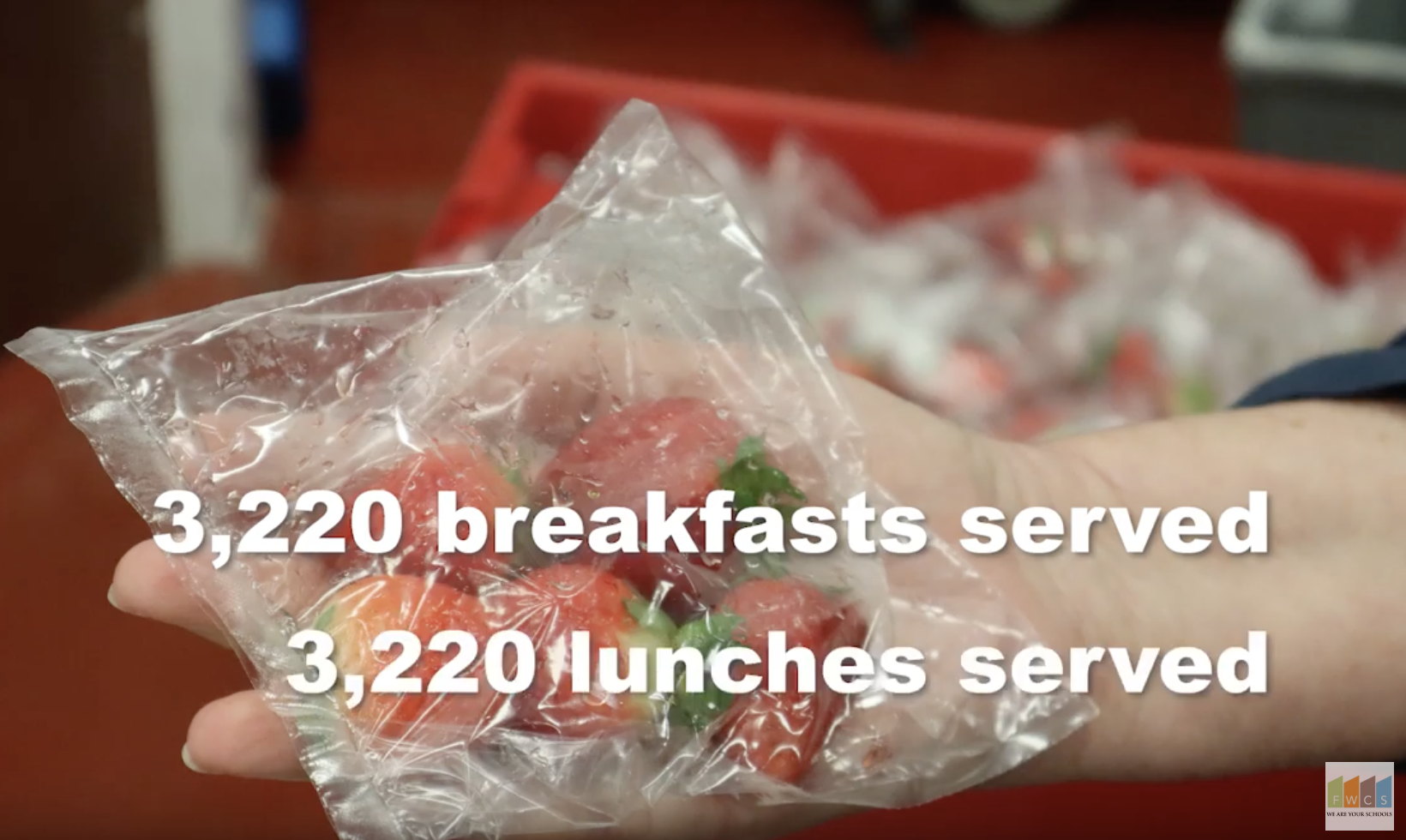 On Tuesday, March 17, 2020, FWCS served breakfast and lunch to over 3,000 children while the schools were closed in response to the COVID-19 pandemic.