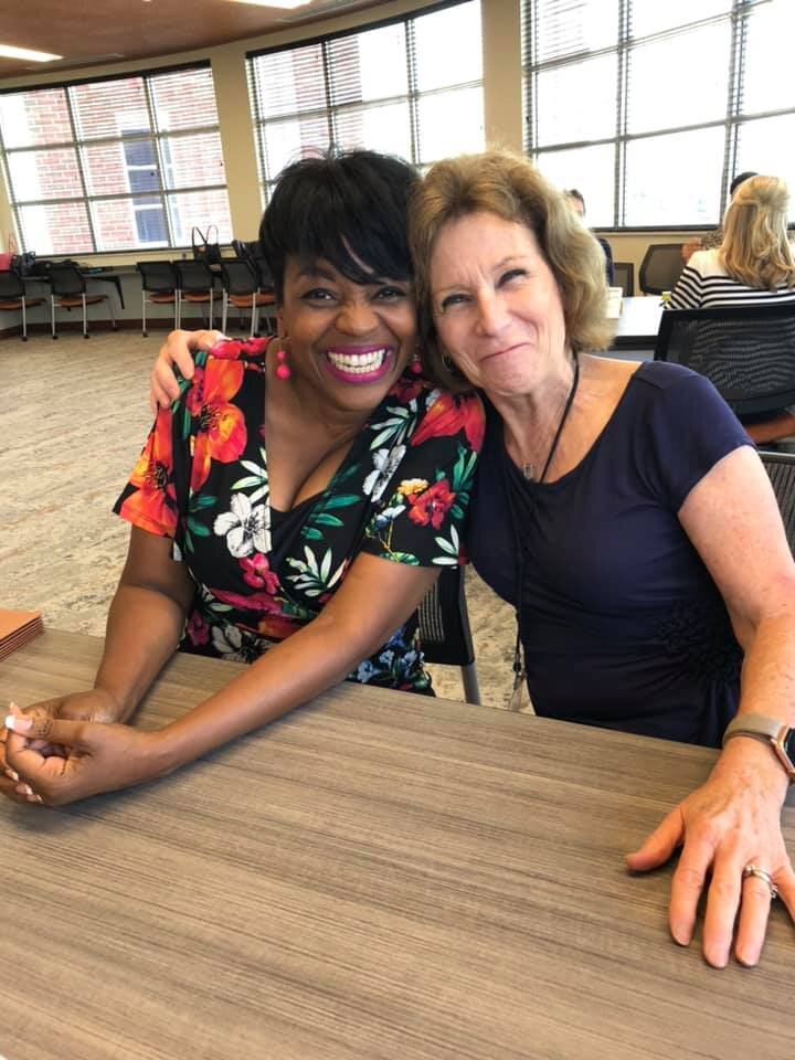 City Councilwoman Michelle Chambers poses with Rachel Tobin-Smith 