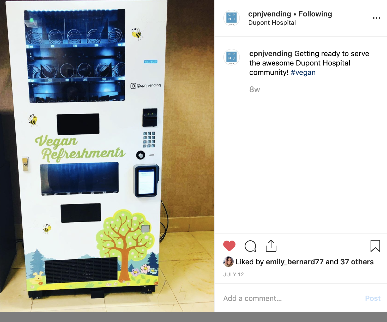 A post from CPNJ Vending's Instagram page