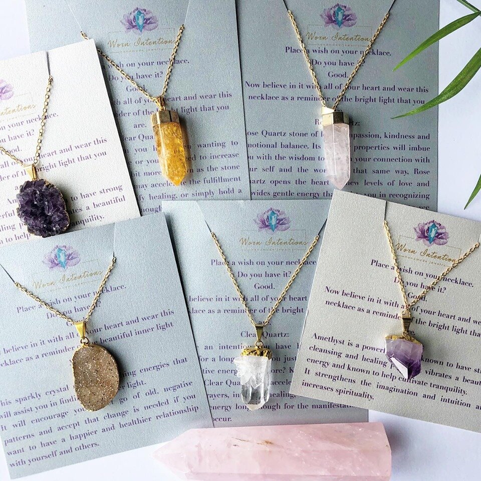 Rojas makes handmade jewelry with gemstones that have special meaning.