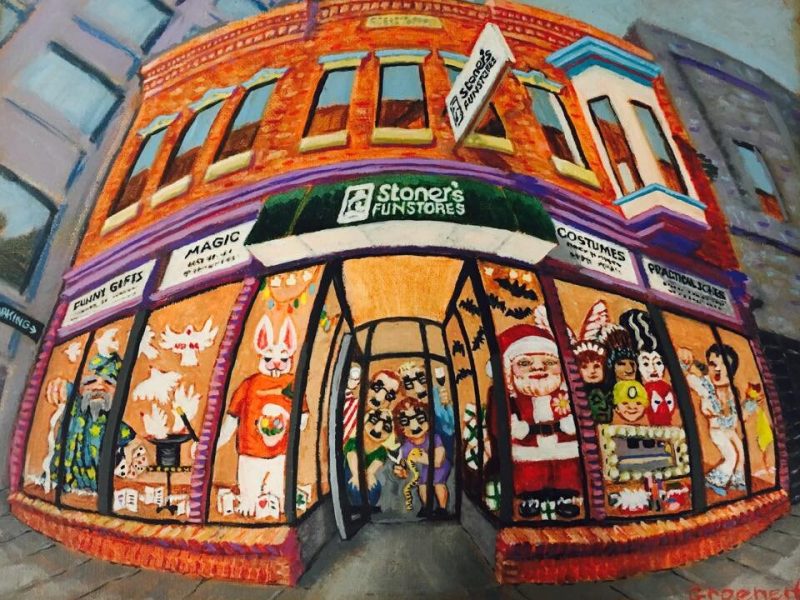 Stoner's Funstore's facade, as imagined by artist Diana Groenert