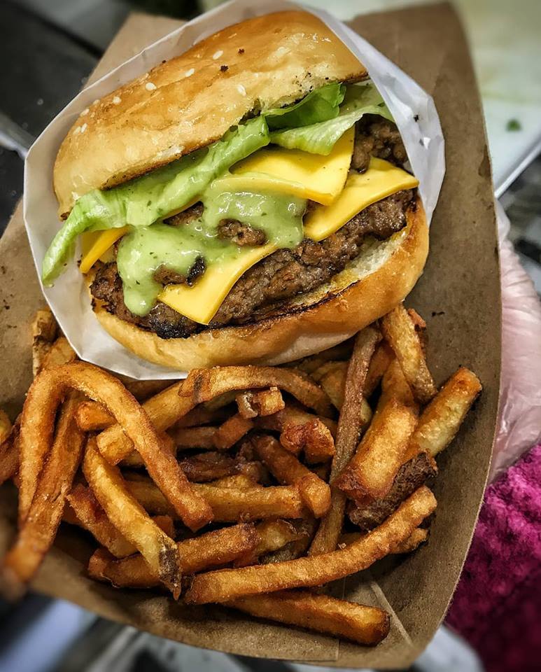 Along with tacos, Mercadito serves its signature Pachola Burger inspired by the In-N-Out burger and the Krabby Patty.