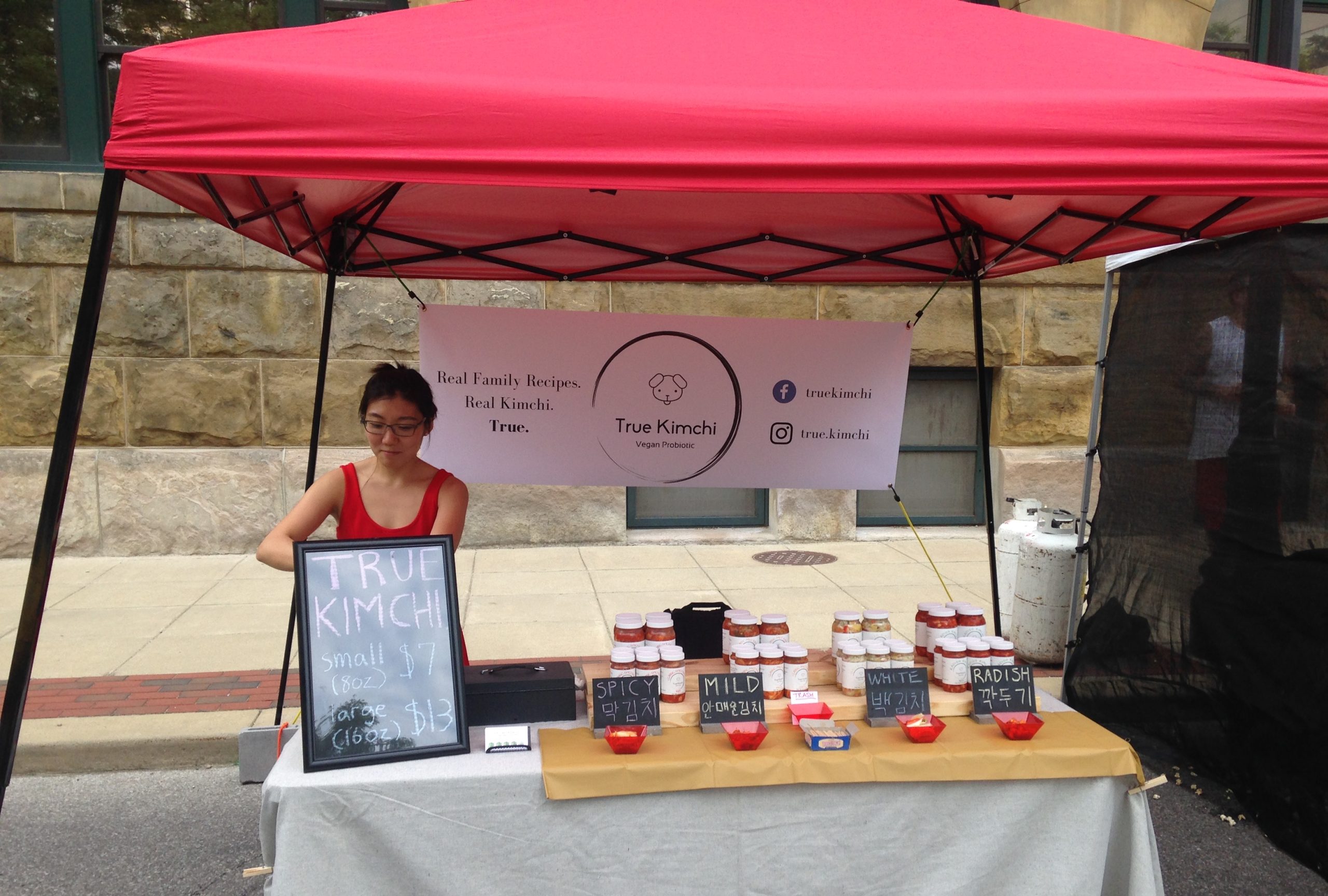 Samantha Yim launched True Kimchi at the farmers market in 2018.