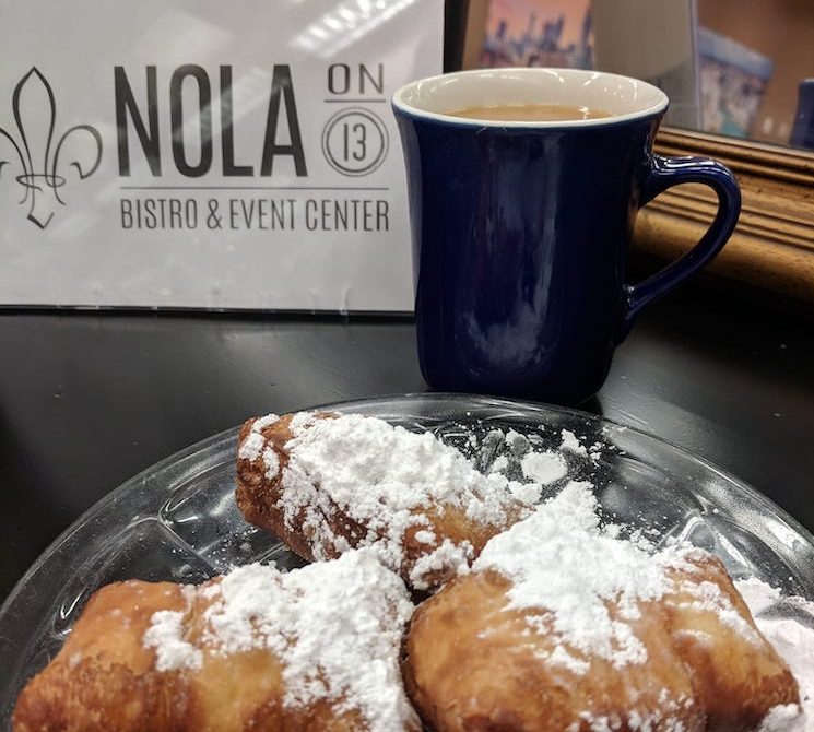 NOLA on 13 serves classic New Orleans pastries, like beignets.