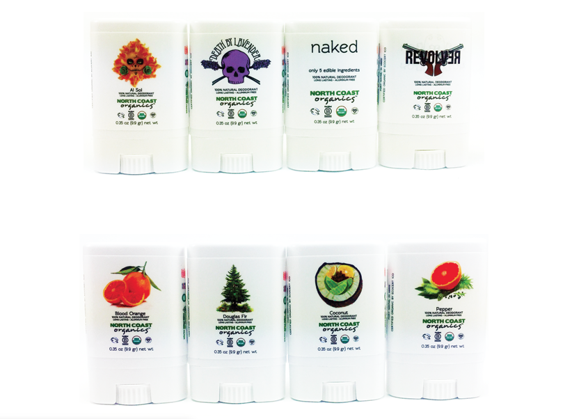 North Coast Organics sells many varieties of deodorant.