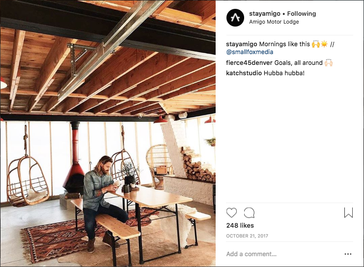 The Amigo Motor Lodge offers guests many scenic places to take pictures.