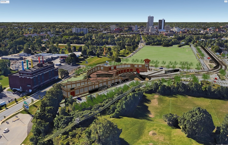 A rendering of the future Headwaters Junction near Science Central.