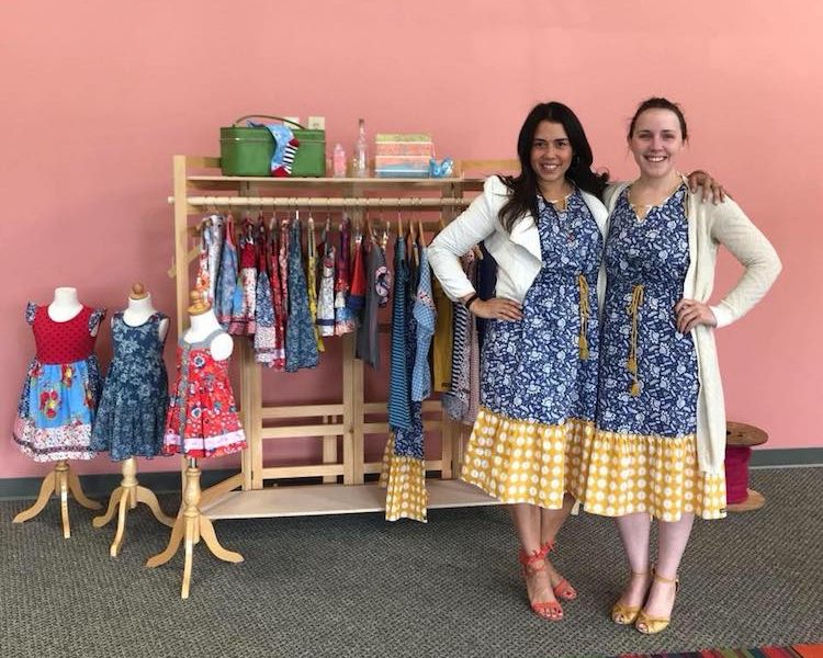 Jennifer Bermejo, right, works for Matilda Jane Clothing.