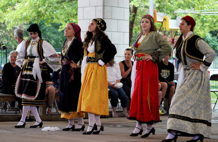 Dancers take the stage at Greekfest.