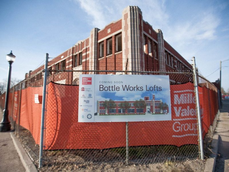 Development is underway at Bottle Works Lofts.