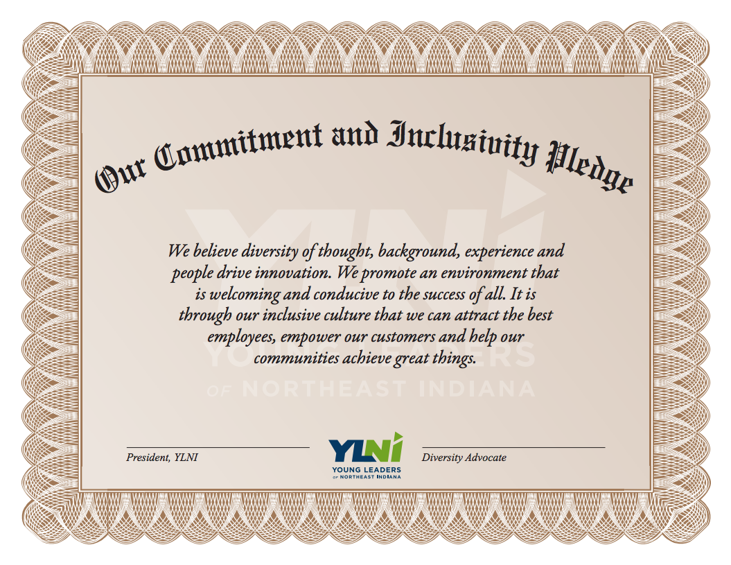 YLNI's Commitment and Inclusivity Pledge.