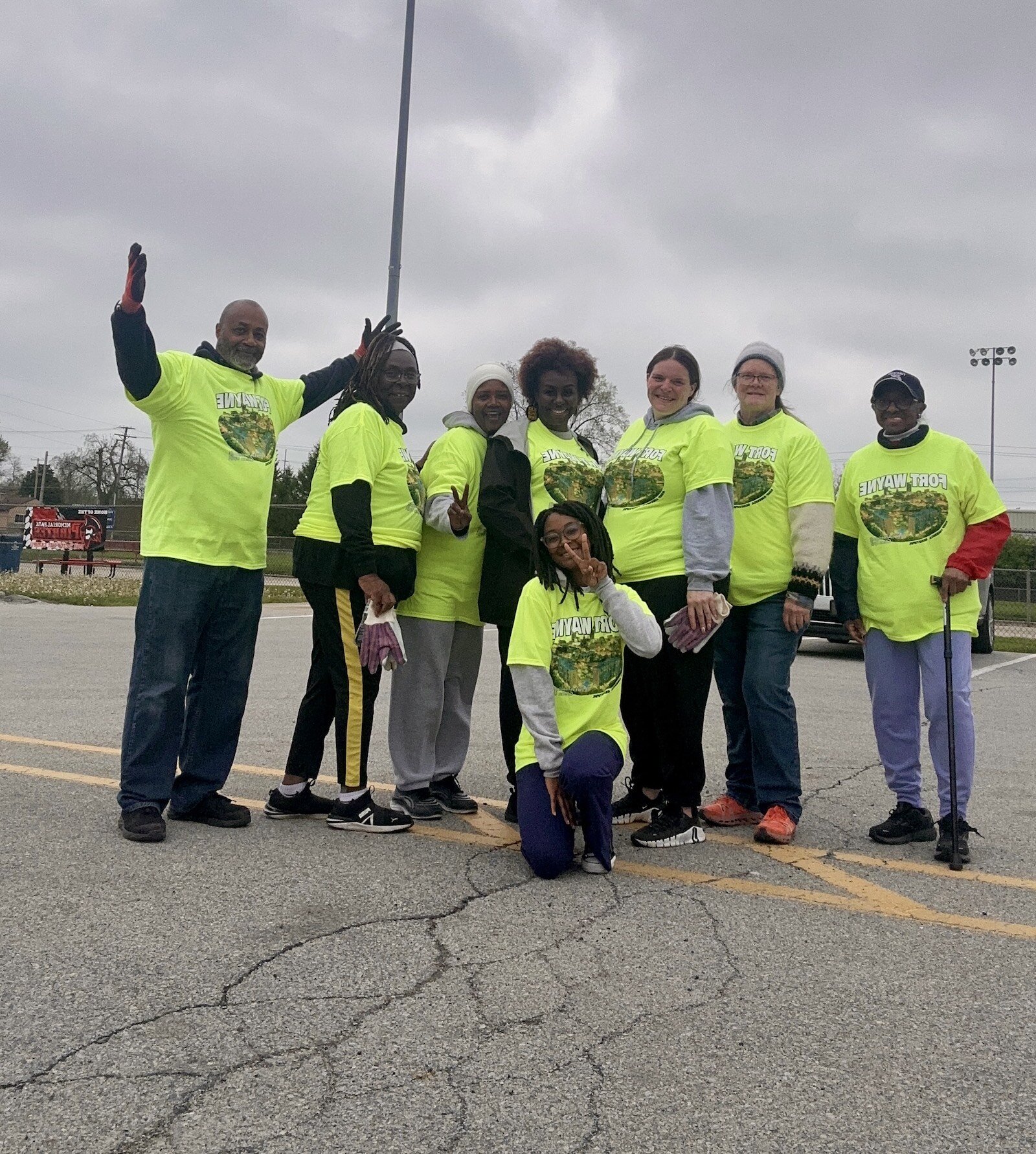 Memorial Park neighbors participating in clean up efforts.